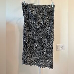 Vintage Kathie Lee Collection Black and White Paisley Skirt